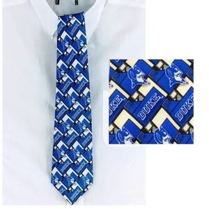 Duke Blue Devils Silk Tie Eagle Neckwear 57" Long 4" Wide